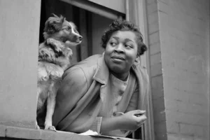 Foto de Gordon Parks na mostra do IMS
